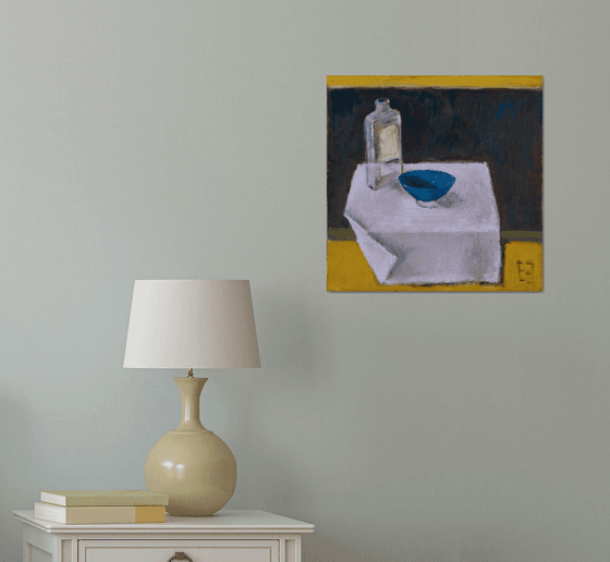 Still life with blue bowl