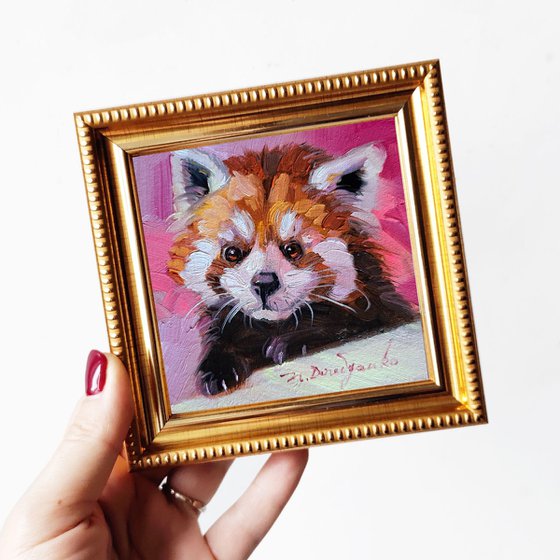 Red panda painting