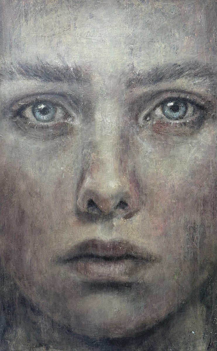 Surrealistic Portrait Oil Painting By Margarita Ivanova, 33 X 53", Woman, Original Artwork