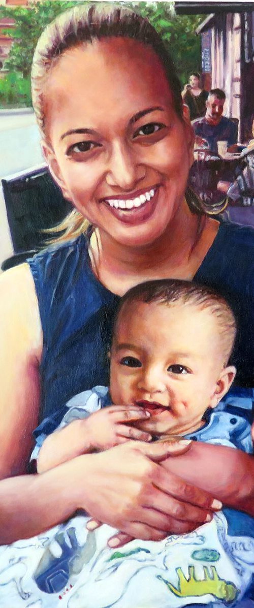 Commission-Timothy's Wife and Son by QI Debrah