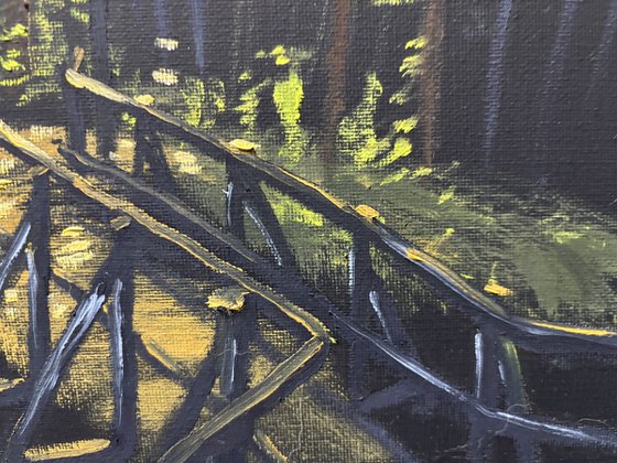 Midnight over the Forest Bridge