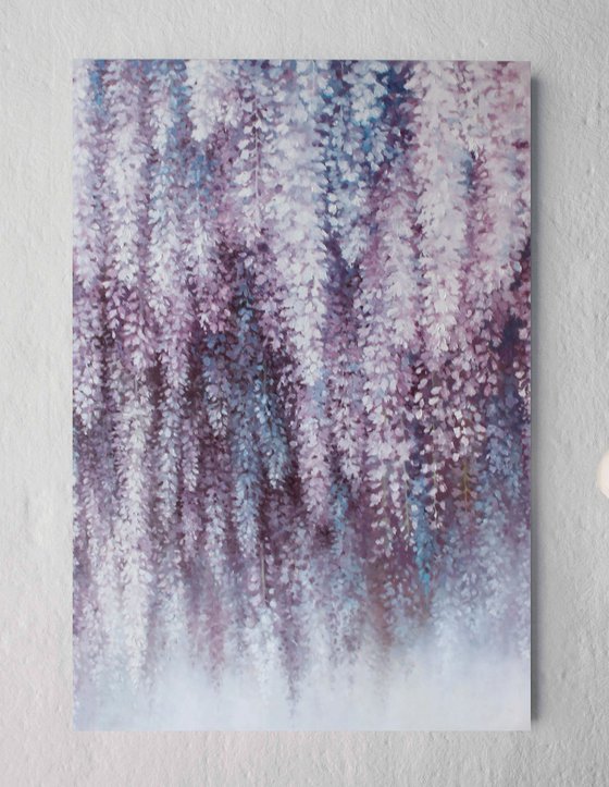 "Purple wisteria" Purple flowers wall art