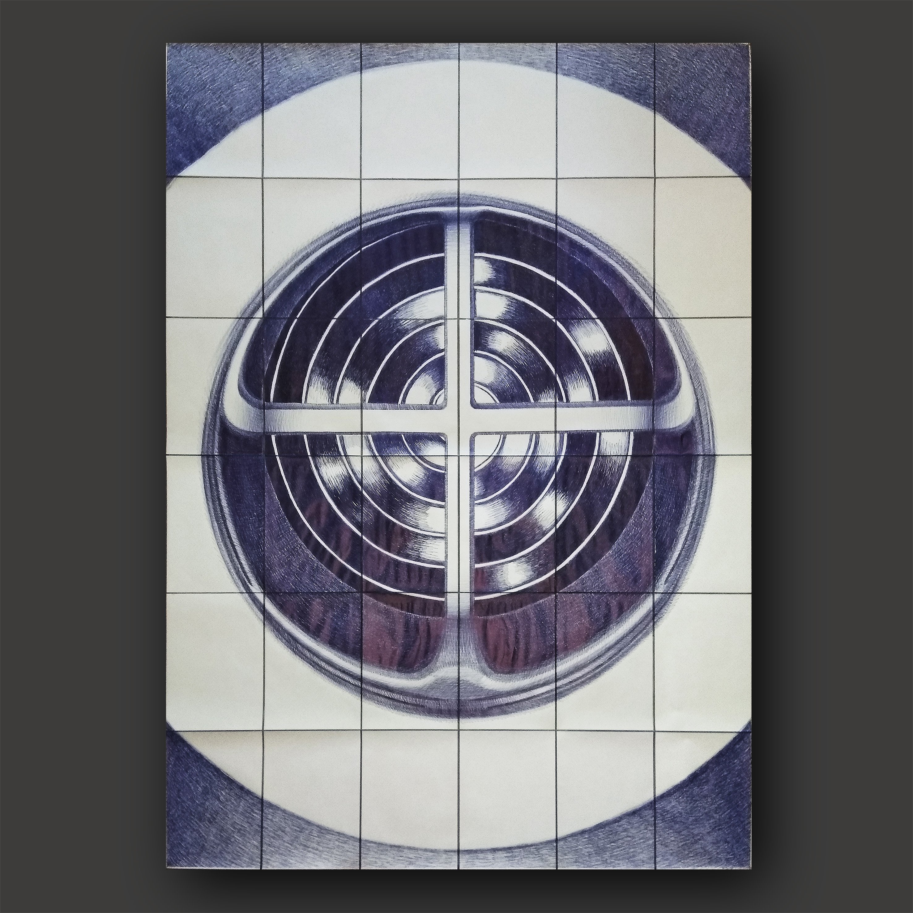 Photorealistic Still Life Drawing By Marya, 50 X 71", "Absolute Exit 2", Original Artwork