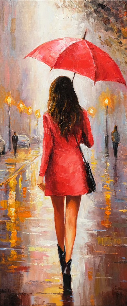 Walking in Rainy Street by Behshad Arjomandi