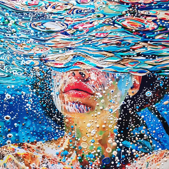 Woman under water