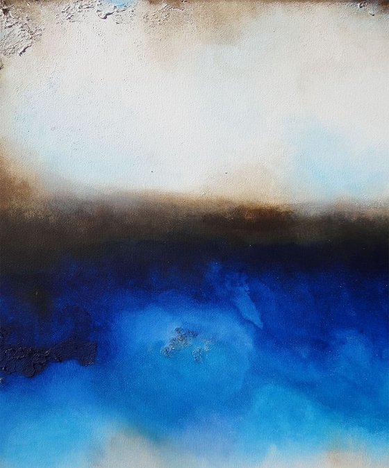 abstract blue (140 x 70 cm)