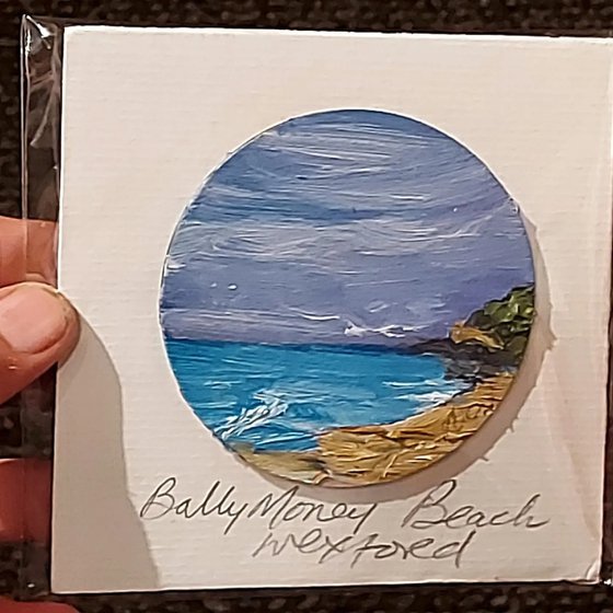 Twilight Ballymoney Beach - a mini painting
