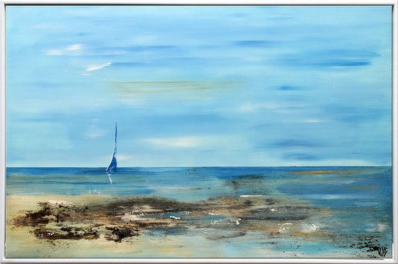 Beloved - Abstract Art - Acrylic Painting - Canvas Art - Framed Painting - Abstract Sea Painting - Ready to Hang