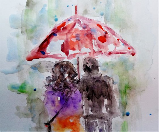 ME,YOU and a Spring rain../gift idea/free shipping in USA