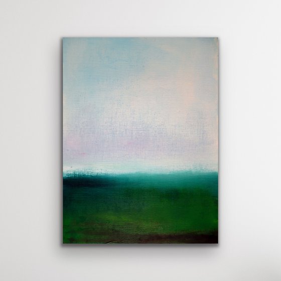 Original abstract landscape painting on paper