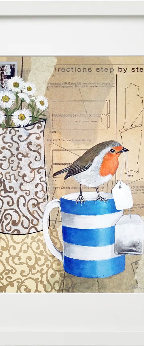 Robin says "it's time for tea" by Carolynne Coulson