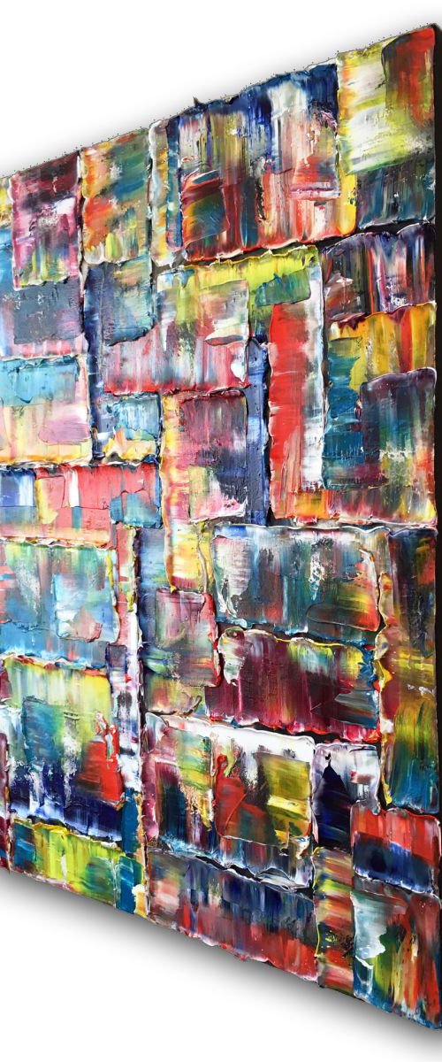 "Melting Pot" - Original Textured PMS Abstract Oil Painting On Canvas - 24" x 30" by Preston M. Smith (PMS)
