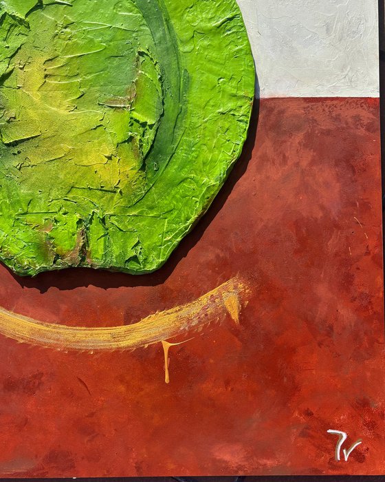 Green apple and gold