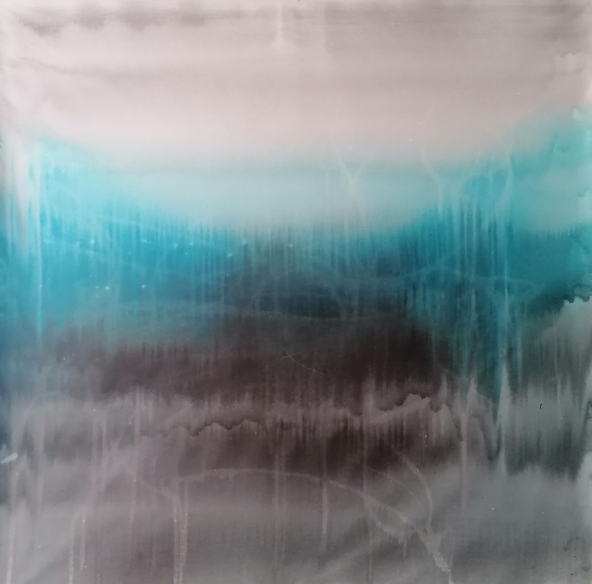 Abstract Acrylic Painting By Stefano Mazzolini, 63 X 63", Guna, Original Artwork