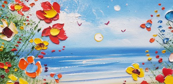 "The Beach & Flowers in Love"
