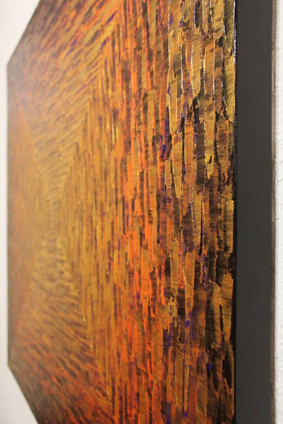 Large gold orange purple square gradient