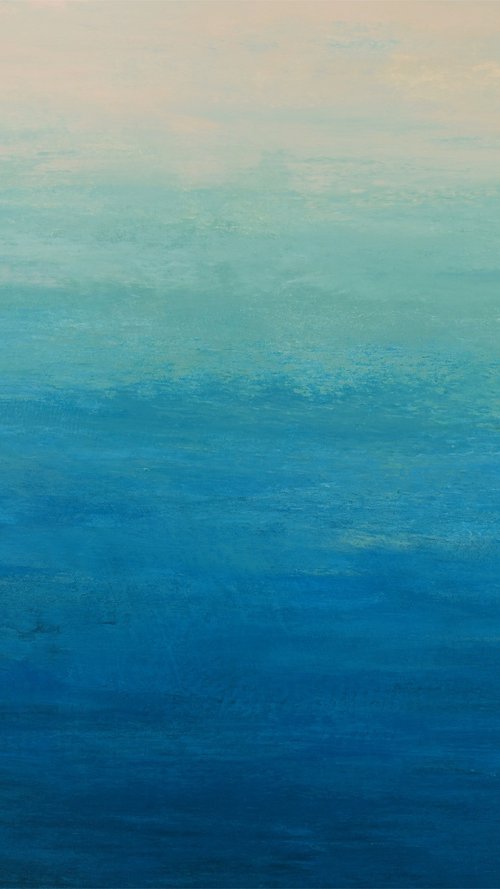 Calming Blue - Color Field Nature Abstract by Suzanne Vaughan
