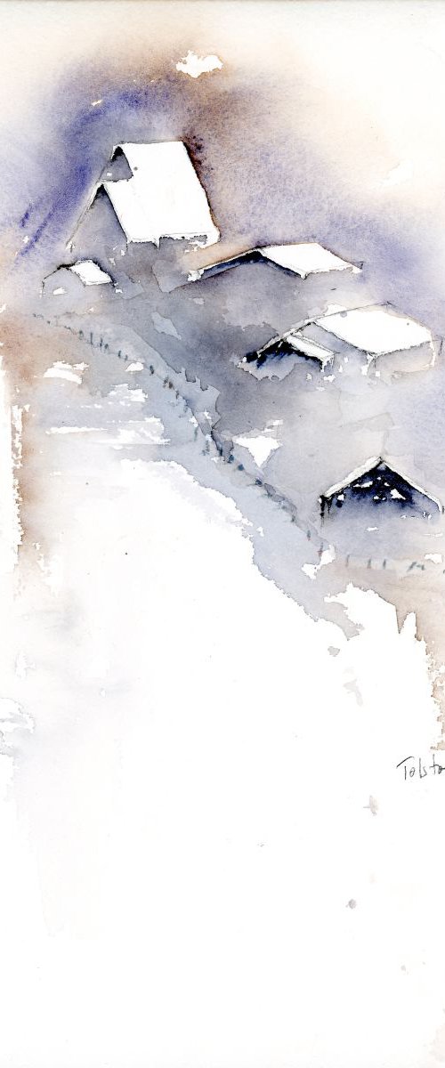 Snowy Village by Alex Tolstoy