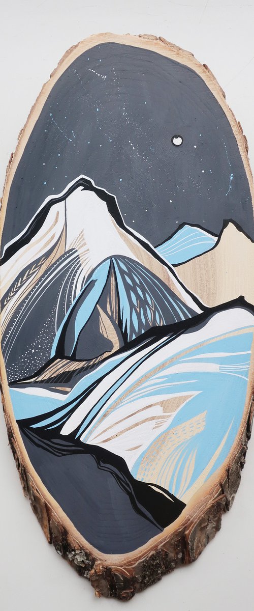 Night in the mountains by Alla Vlaskina