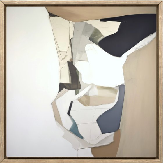 Muted Motion #1, beige abstraction