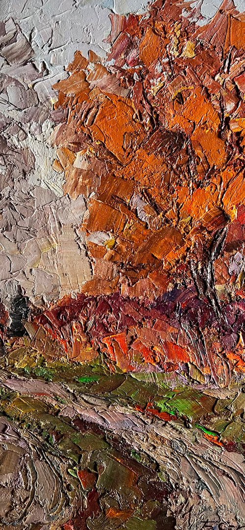 A Horse is Walking Along the Path by Boris Serdyuk