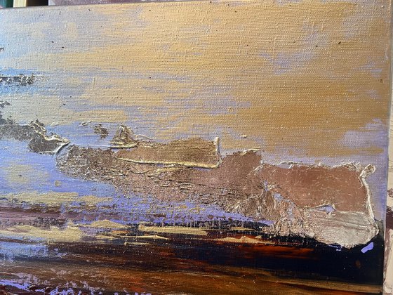 Golden texture on brown