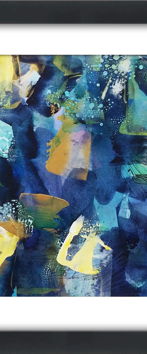 Abstraction #10 - Framed and ready to hang - original abstract painting by Carolynne Coulson