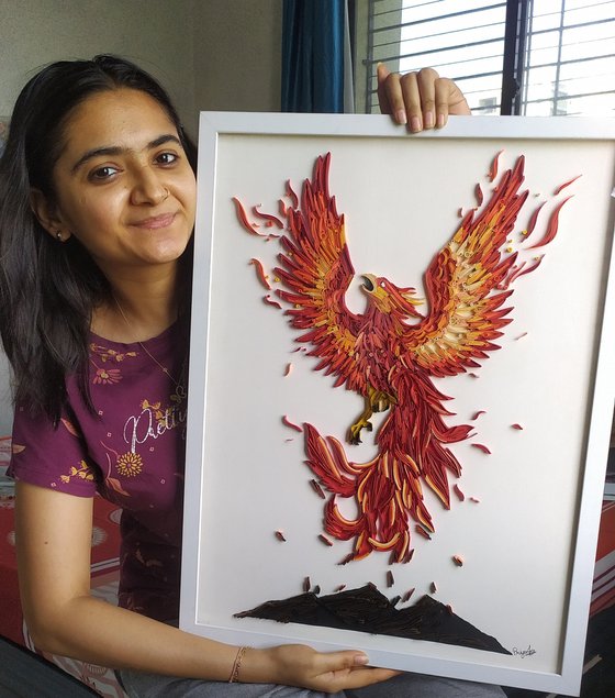Rising from the Ashes: The Journey of Creating a Quilled Phoenix
