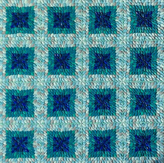 Teal kaleidoscope