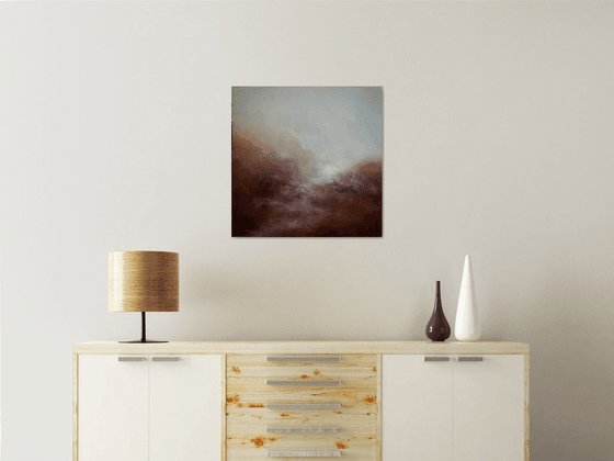 Evident 60X60 cm -  gift idea loft idea urban art wall decor original oil painting gold oil painting particles landscape office art decor home decor gift idea