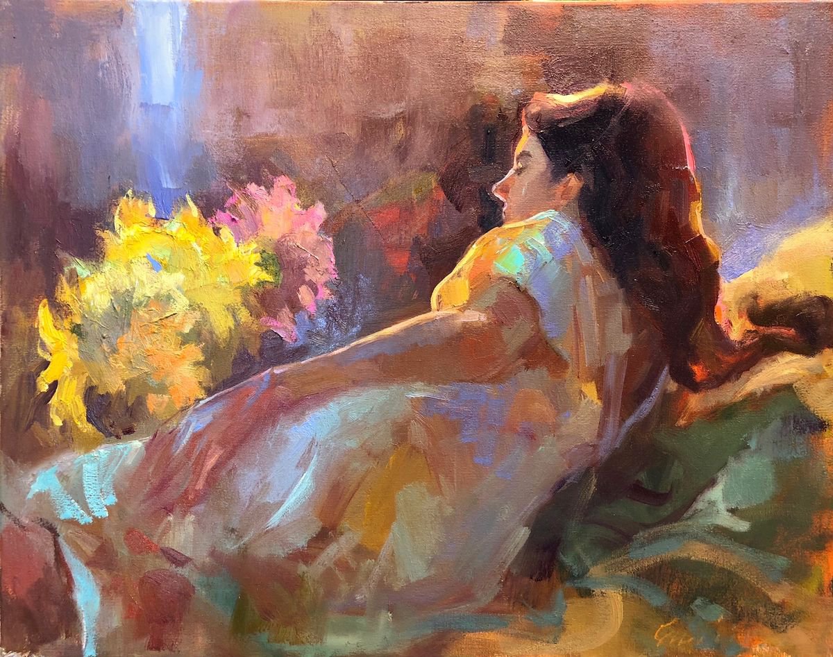 Reposed with Flowers by Emiliya Lane