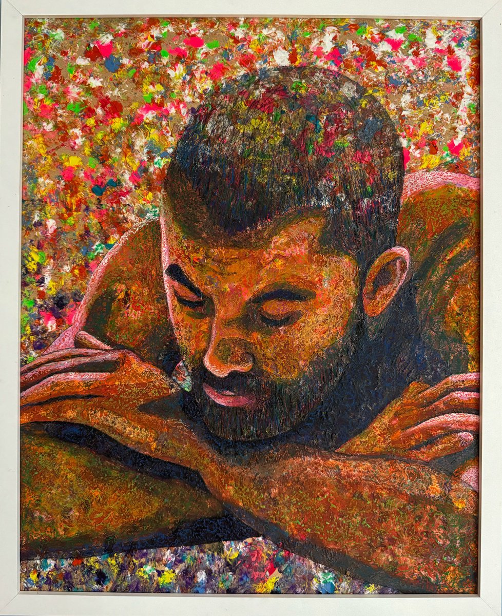 Photorealistic Portrait Painting By Stefano Pallara, 17 X 21", Hanami N.3, Original Artwork