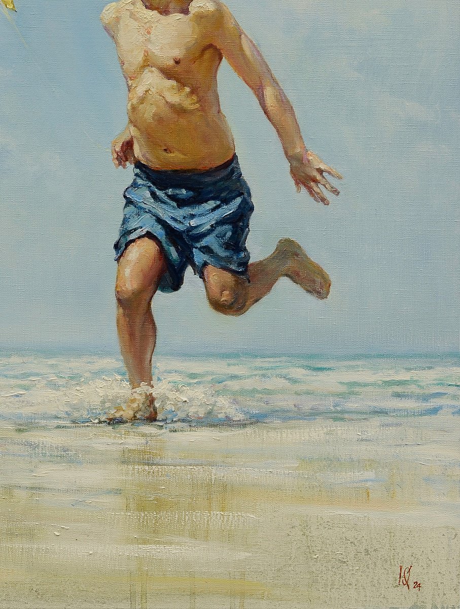 Urban And Pop Portrait Giclee Print By Oleg Kateryniuk, 20 X 28", Sunny Island, Original Artwork