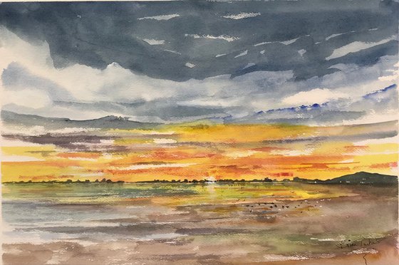 Sunset at Pegwell Bay, Kent