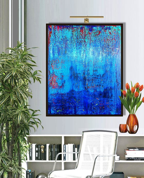 THE DEEP BLUE, black framed