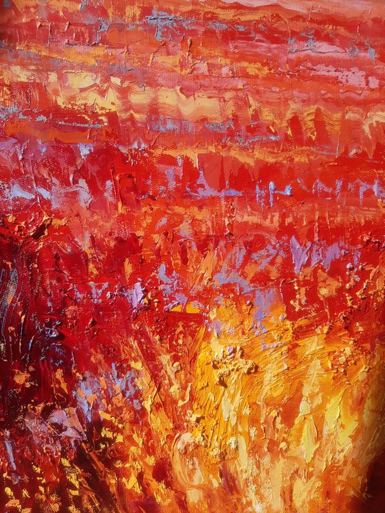 Red Field II 50x70cm.