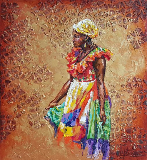 Portrait of african woman by Viktoria Lapteva