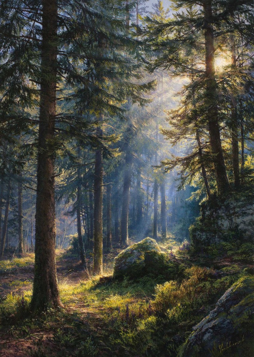 Heart Of The Forest By Viktar Yushkevich Yuvart, 20 X 28, Artwork For Sale On Artfinder