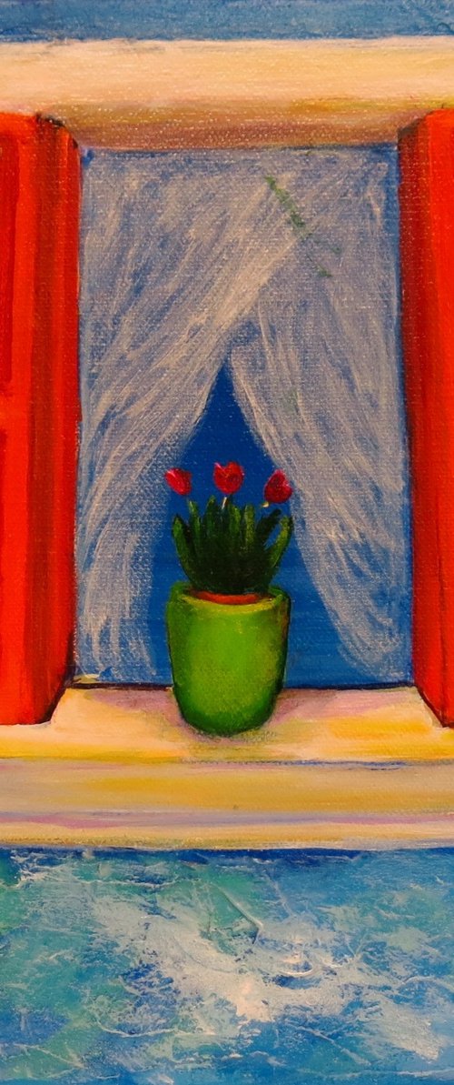 Colourful Window in Burano 2 by Maureen Greenwood