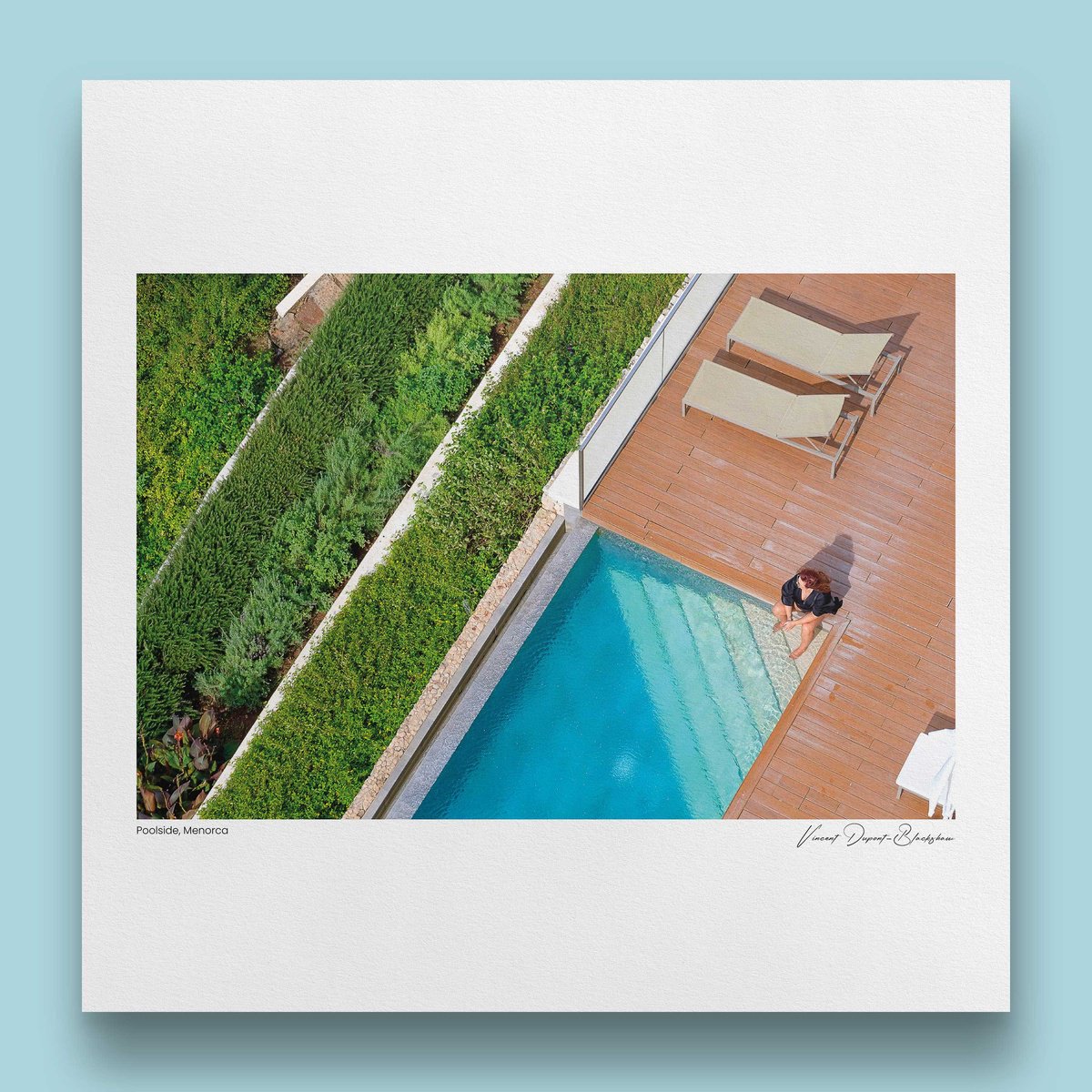 Urban And Pop Portrait Photograph By Vincent Dupont-Blackshaw, 20 X 20", Poolside, Original Artwork