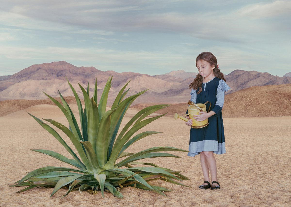 The girl in the desert by Dmitry Ersler