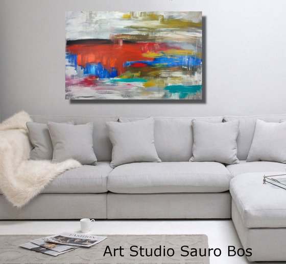large paintings for living room/extra large painting/abstract Wall Art/original painting/painting on canvas 120x80-title-c670