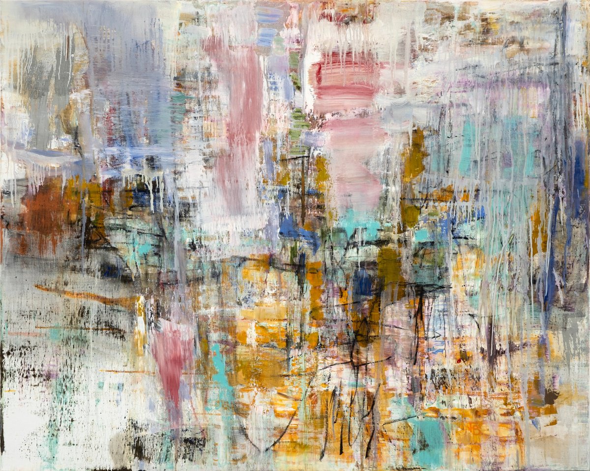 Abstract Oil Painting By Florina Breazu, 59 X 47, Becoming, Original Artwork