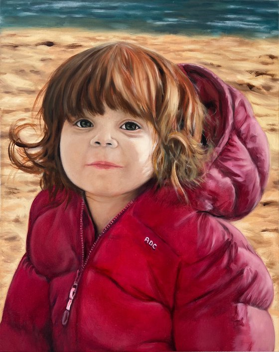 Puffer Jacket on the Shore