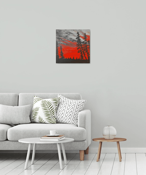 Landscape in red color 1