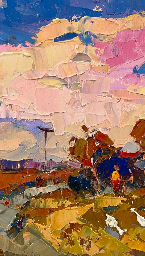 Evening pink clouds by Kalenyuk Alex