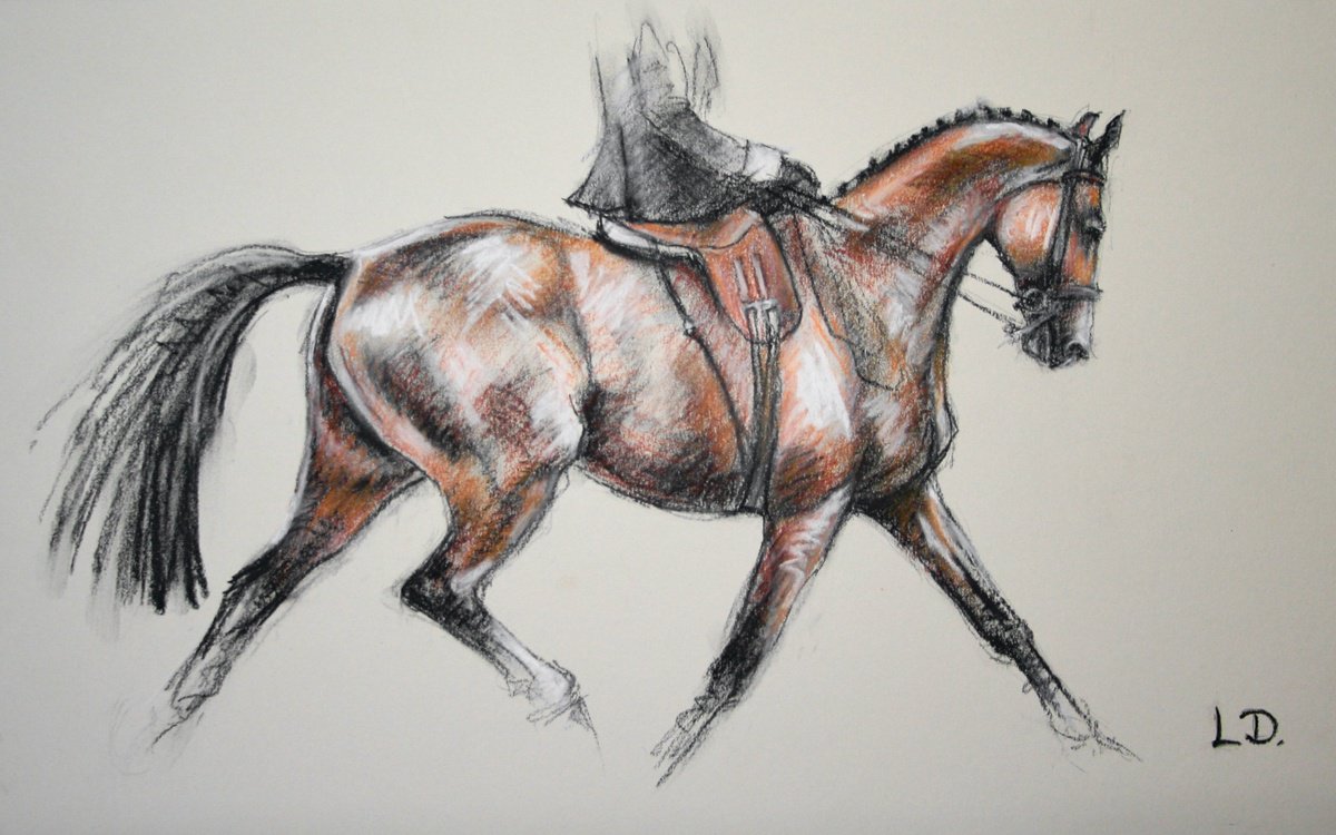 Side Saddle - Bay Horse by Lorna Lancaster ASEA