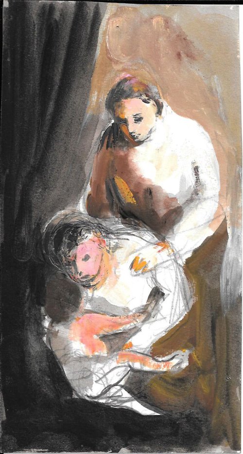 Maternity 20, 10x19 cm by Frederic Belaubre