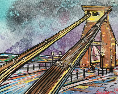 Clifton Suspension Bridge - Mini painting by John Curtis