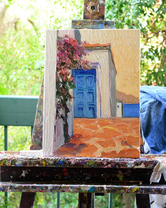 Blue door. Greek Islands